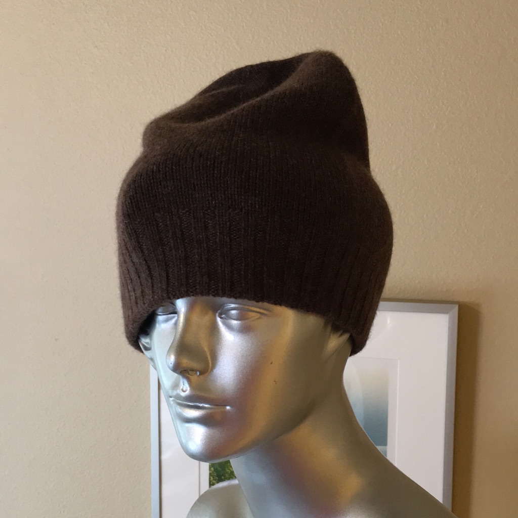 100% Cashmere Knit Beanie Reversible — image 8 of 8